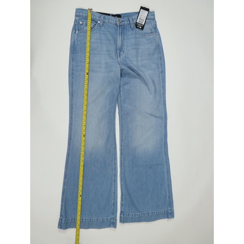 70s Inspired Wide Leg Jeans 7 For All Mankind Modern Dojo Tailorless Boho NWT 28 - Picture 9 of 16